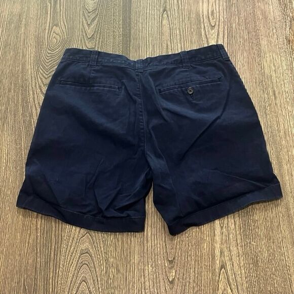 J.Crew Mens 7" Chino Shorts Mid Rise Flat Front Cotton Blend Stretch Navy Sz 32 - Picture 7 of 7